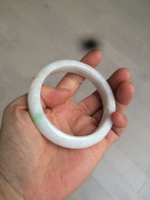 Load image into Gallery viewer, 57.8mm certified 100% natural sunny green/white jadeite jade bangle BF42-1471