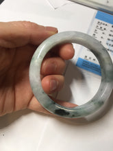Load image into Gallery viewer, 52.5 mm Certified Type A 100% Natural green white Jadeite Jade bangle PA216-3889