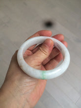 Load image into Gallery viewer, 57.8mm certified 100% natural sunny green/white jadeite jade bangle BF42-1471
