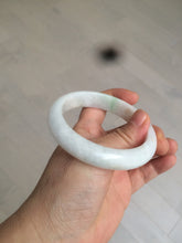Load image into Gallery viewer, 57.8mm certified 100% natural sunny green/white jadeite jade bangle BF42-1471