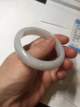 Load image into Gallery viewer, 52mm certified type A 100% Natural sunny green/white/purple oval jadeite jade bangle BK117-0281