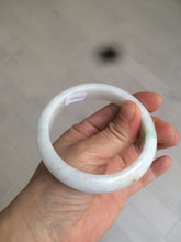 Load image into Gallery viewer, 57.8mm certified 100% natural sunny green/white jadeite jade bangle BF42-1471