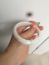 Load image into Gallery viewer, 57.8mm certified 100% natural sunny green/white jadeite jade bangle BF42-1471