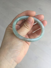 Load image into Gallery viewer, 50.5mm certified Type A 100% Natural icy watery light green red oval Jadeite Jade bangle BQ6-3800