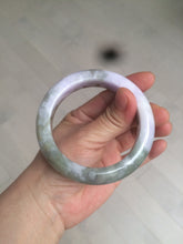 Load image into Gallery viewer, 56.4mm Certified 100% natural Type A green/white/purple/brown jadeite jade bangle AX94-5196