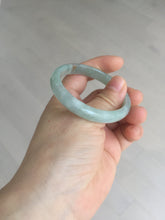 Load image into Gallery viewer, 50.5mm certified Type A 100% Natural icy watery light green red oval Jadeite Jade bangle BQ6-3800