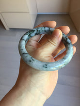 Load image into Gallery viewer, 60mm Certified Type A 100% Natural dark green/purple/gray Snowy Pine Mountain Jadeite Jade bangle PE113-1218
