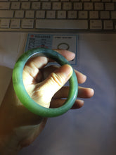 Load image into Gallery viewer, 61mm Certified 100% Natural dark Green/Gray/Black Nephrite Bangle HF137-8883