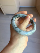 Load image into Gallery viewer, 60mm Certified Type A 100% Natural dark green/purple/gray Snowy Pine Mountain Jadeite Jade bangle PE113-1218