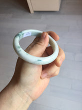Load image into Gallery viewer, 55.5mm certified 100% natural Type A green white jadeite bangle PD154-6315