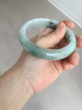 Load image into Gallery viewer, 61.5 mm certified type A 100% Natural oily light green/white/purple chubby Jadeite Jade bangle BM17-2786