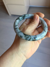 Load image into Gallery viewer, 60mm Certified Type A 100% Natural dark green/purple/gray Snowy Pine Mountain Jadeite Jade bangle PE113-1218