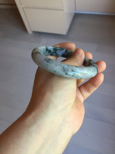 Load image into Gallery viewer, 60mm Certified Type A 100% Natural dark green/purple/gray Snowy Pine Mountain Jadeite Jade bangle PE113-1218