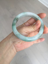 Load image into Gallery viewer, 61.5 mm certified type A 100% Natural oily light green/white/purple chubby Jadeite Jade bangle BM17-2786