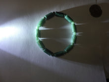 Load image into Gallery viewer, Size 50-58mm 100% Natural Type A Dark Green Blue Guatemala Jadeite Jade Cylinder & Round Bead Bracelet Group BS169
