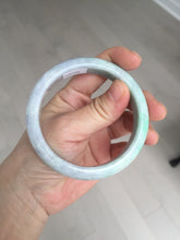 Load image into Gallery viewer, 59mm Certified Type A 100% Natural sunny green purple Jadeite Jade bangle BP39-1184
