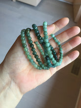 Load image into Gallery viewer, 5.5-7mm size 50-58mm 100% natural type A dark green/blue/gray/black Guatemala jadeite jade beads bracelet PA164