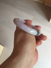 Load image into Gallery viewer, 55.5mm certified 100% natural type A sunny green/purple jadeite jade bangle BN88-8714