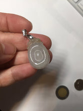 Load image into Gallery viewer, 100% Natural type A icy watery light green/clear Jadeite Jade seashell (福贝) pendant F149