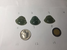 Load image into Gallery viewer, 100% Natural type A icy watery dark green(老油青) happy Buddha jadeite pendant BD190