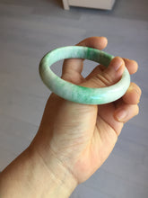 Load image into Gallery viewer, 58.5mm Certified type A 100% Natural sunny green/white Jadeite bangle AY86-3473