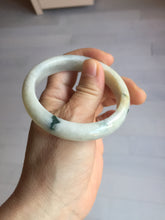 Load image into Gallery viewer, 58mm certified 100% natural Type A light green white jadeite bangle PD153-6312