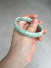 Load image into Gallery viewer, 52mm certified Type A 100% Natural light green oval Jadeite Jade bangle BM94-4461