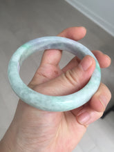 Load image into Gallery viewer, 59mm Certified Type A 100% Natural sunny green purple Jadeite Jade bangle BP40-1180