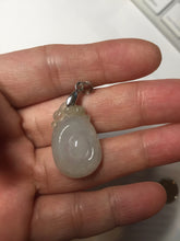 Load image into Gallery viewer, 100% Natural type A icy watery light green/clear Jadeite Jade seashell (福贝) pendant F149