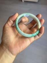 Load image into Gallery viewer, 58.5mm Certified type A 100% Natural sunny green/white Jadeite bangle AY86-3473