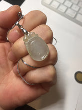 Load image into Gallery viewer, 100% Natural type A icy watery light green/clear Jadeite Jade seashell (福贝) pendant F149