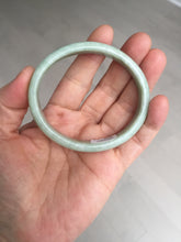 Load image into Gallery viewer, 52mm certified Type A 100% Natural light green oval Jadeite Jade bangle BM94-4461