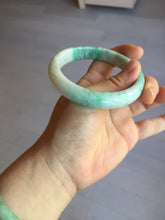 Load image into Gallery viewer, 58.5mm Certified type A 100% Natural sunny green/white Jadeite bangle AY86-3473