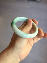Load image into Gallery viewer, 56mm Certified type A 100% Natural sunny green/white Jadeite bangle AY87-3479
