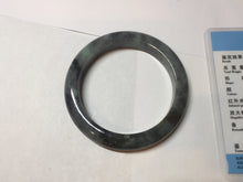 Load image into Gallery viewer, 54.5mm certified Type A 100% Natural dark green/black(青花)/red Jadeite Jade bangle PD119-6289