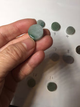 Load image into Gallery viewer, 100% Natural type A icy watery light green/purple/gary Jadeite Jade round cake pendant group F151