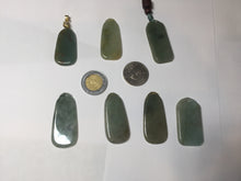 Load image into Gallery viewer, 100% Natural type A oily dark green/black Jadeite Jade safe and sound pendant group PC27