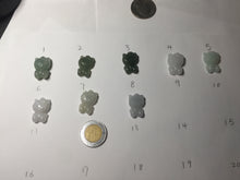 Load image into Gallery viewer, Type A 100% Natural oily dark green/light green/purple/white jadeite jade cat kitty pendant PD200