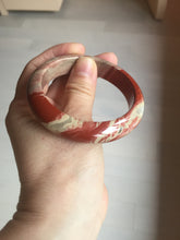 Load image into Gallery viewer, 55mm 100% natural red jasper stone(红碧玉,鸡血石) bangle XY102