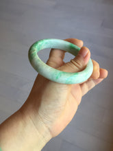 Load image into Gallery viewer, 58.5mm Certified type A 100% Natural sunny green/white Jadeite bangle AY87-3471