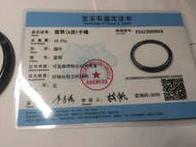 Load image into Gallery viewer, 55.8mm Certified Type A 100% Natural dark green/blue/gray/black Guatemala slim round cut Jadeite bangle PJ100-5624