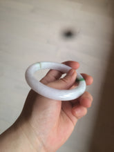 Load image into Gallery viewer, 57mm certified 100% natural sunny green/white/purple jadeite jade bangle AX92-5423