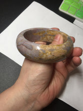 Load image into Gallery viewer, 57.8mm 100% natural red/orange/purple/pink chubby Sardonyx(战国红) bangle SY72