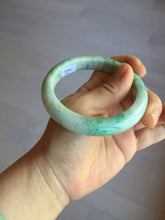Load image into Gallery viewer, 58.5mm Certified type A 100% Natural sunny green/white Jadeite bangle AY87-3471