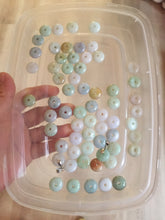 Load image into Gallery viewer, 14mm Type A 100% Natural white light green purple yellow Jadeite Jade abacus bead pendant group BP91 Add-on item