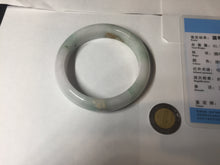 Load image into Gallery viewer, 52.2mm 100% natural certified sunny green/white(白底青) jadeite jade bangle BL34-5237