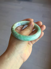 Load image into Gallery viewer, 58.5mm Certified type A 100% Natural sunny green/white Jadeite bangle AY87-3471