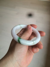 Load image into Gallery viewer, 57mm certified 100% natural sunny green/white/purple jadeite jade bangle AX92-5423