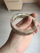 Load image into Gallery viewer, 53mm 100% natural pink/black time series(时光系列) square style rose stone (Rhodonite)square bangle XY103