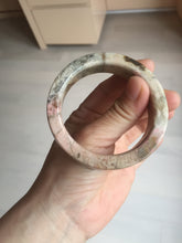 Load image into Gallery viewer, 53mm 100% natural pink/black time series(时光系列) square style rose stone (Rhodonite)square bangle XY103